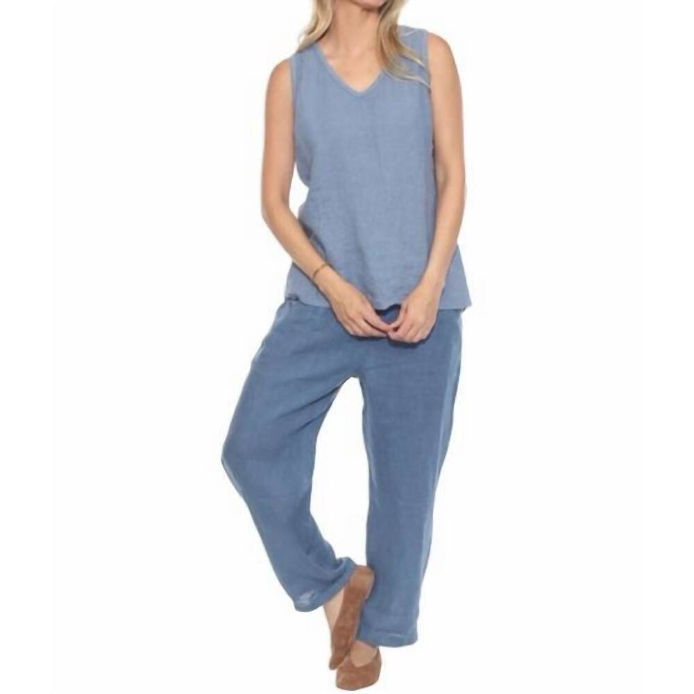 NEW FLORA ASHLEY denim pants in blue